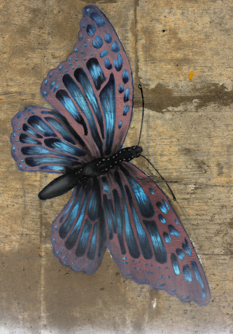 Walk On Through (Detail - Morphed Butterfly)